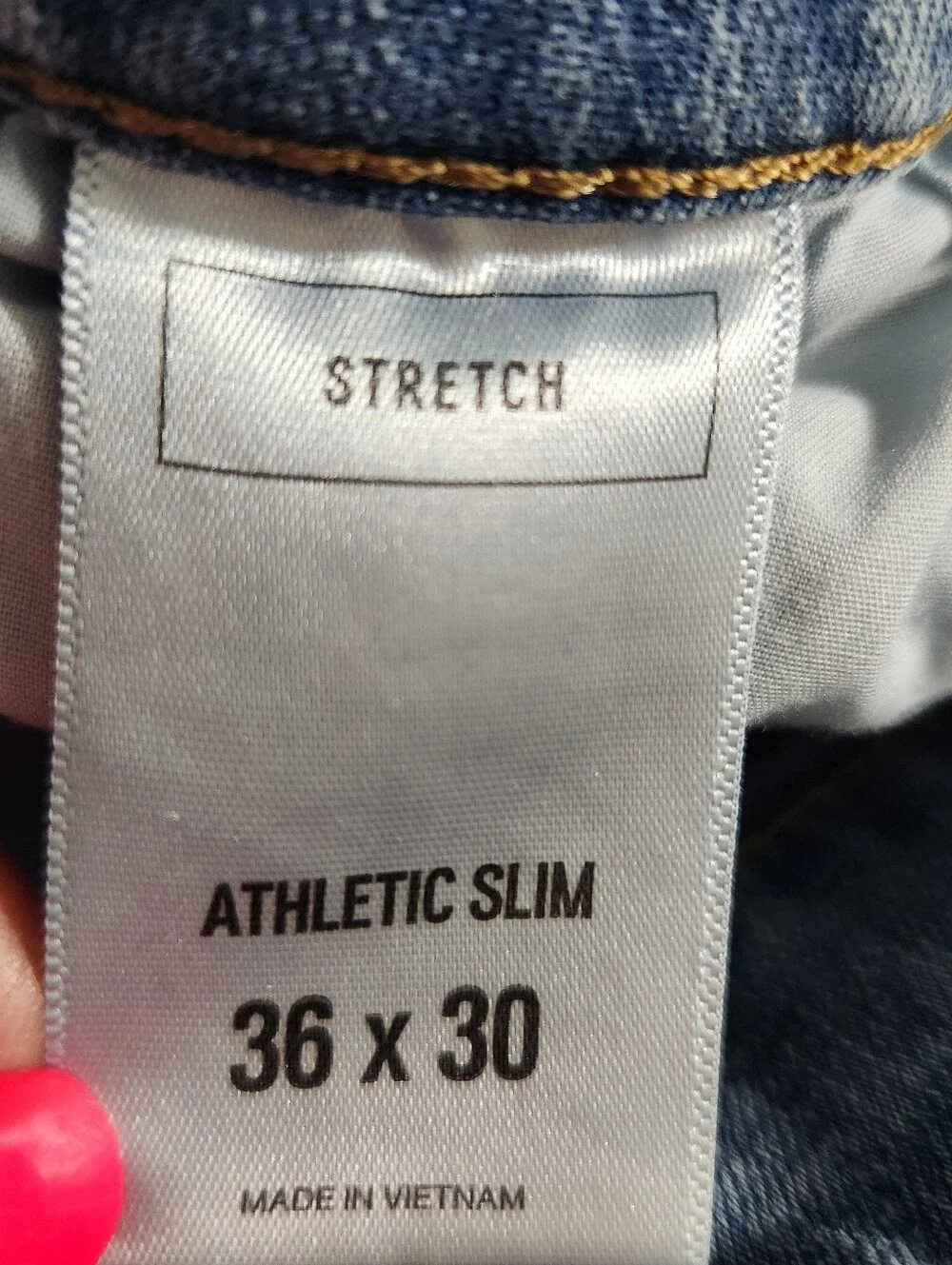 Express Light Blue Stretch, Athletic Slim Straight Jeans, Size: 36 X 30